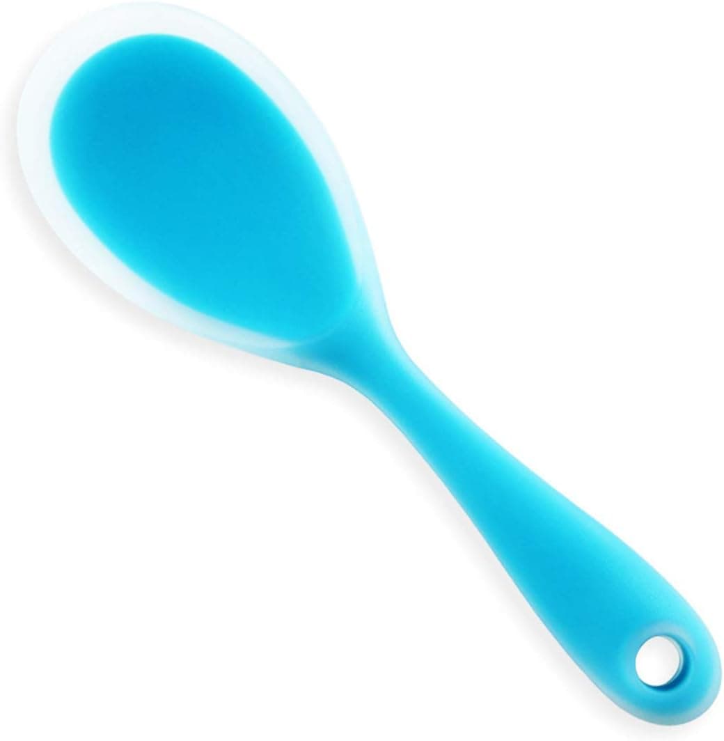 4 Colors Rice Cake Kitchen Utensils Baking Tools Spoon Scraper Pastry Blender Spatulas(Blue)