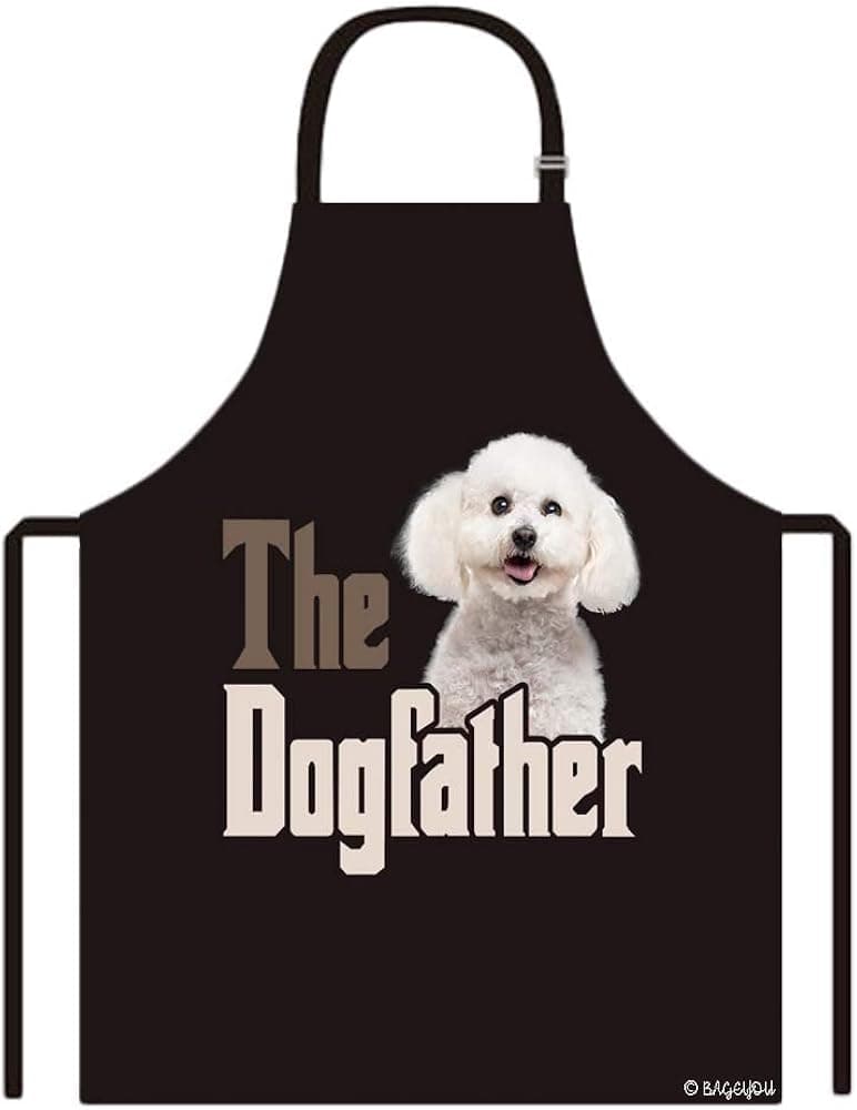 BAGEYOU The Dogfather Afghan Hound Apron Dog Dad Animal Pet Kitchen Baking Chef Apron