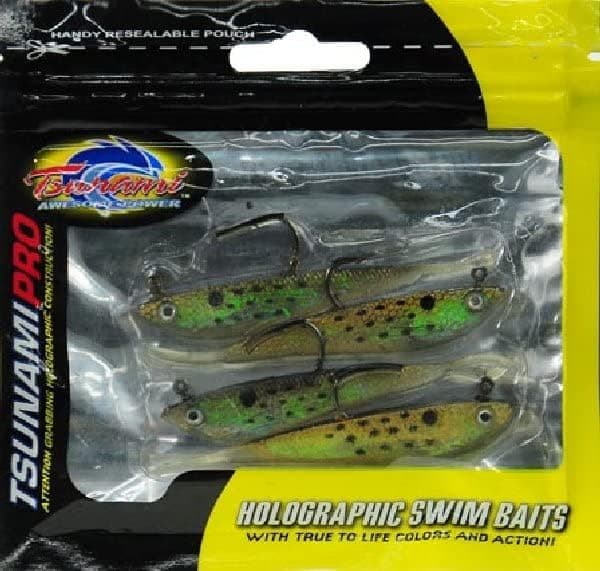 Tsunami Split Tail Minnow - Golden Bunker w/Spots - 4"