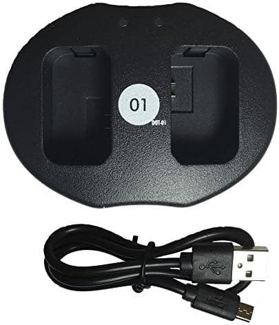 LP-E17 DOT-01 2X Batteries Pack and LCD Dual USB Charger Compatible with Canon EOS Rebel T6i, T6s, T7i, 750D, 760D, 8000D, Kiss X8i, 800D, 77D, 200D, EOS SL2, EOS M3, M5, M6 Camera