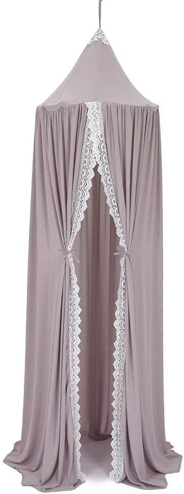 YUAKOU Princess Bed Canopy for Kids Baby Bed, Chiffon Dome Mosquito Net Hanging Decoration Christmas New Year Presents