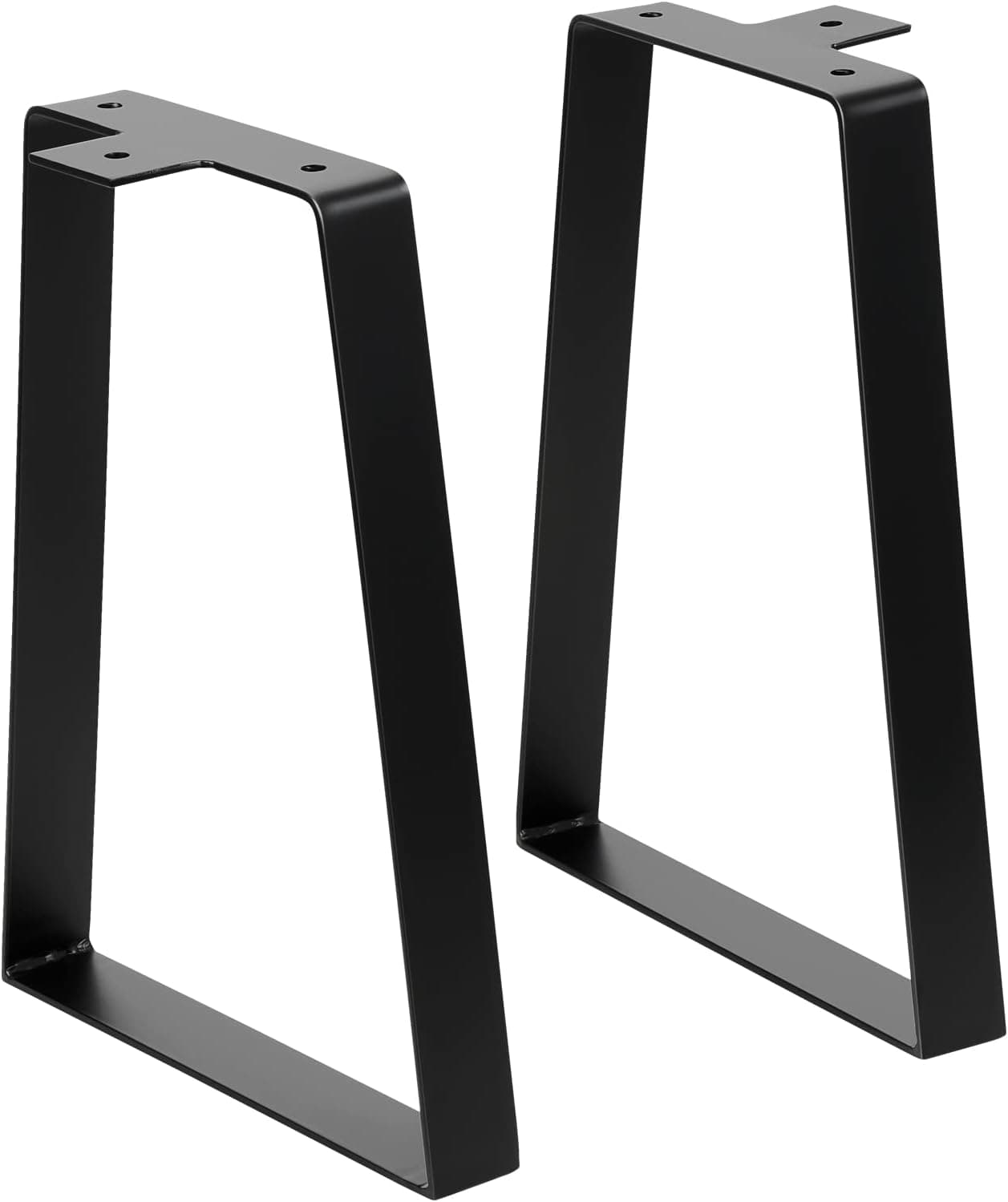 Signstek 14 inch Trapezoid Metal Table Legs, Replacement Furniture Legs Set of 2 for DIY Coffee Tables, Modern Desks, Night Stands, Bench, Sofa, etc with Heavy Duty Iron and Industrial Design, Black