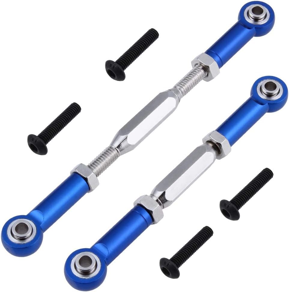 Hobbypark Adjustable 79-102mm Aluminum Turnbuckles and Camber Links with Rod Ends for RC Traxxas Slash 4x4 1/10 Short Course Racing Truck Option Upgrade Parts (Navy Blue)