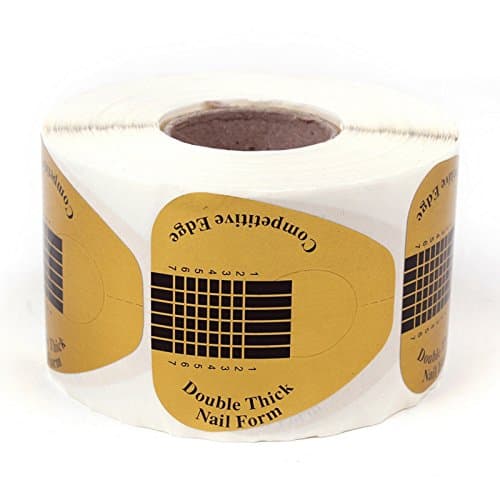 FlyItem® 500 PCS Guide Form for Acrylic Nail Art Tips Extension (Golden Horseshoe)