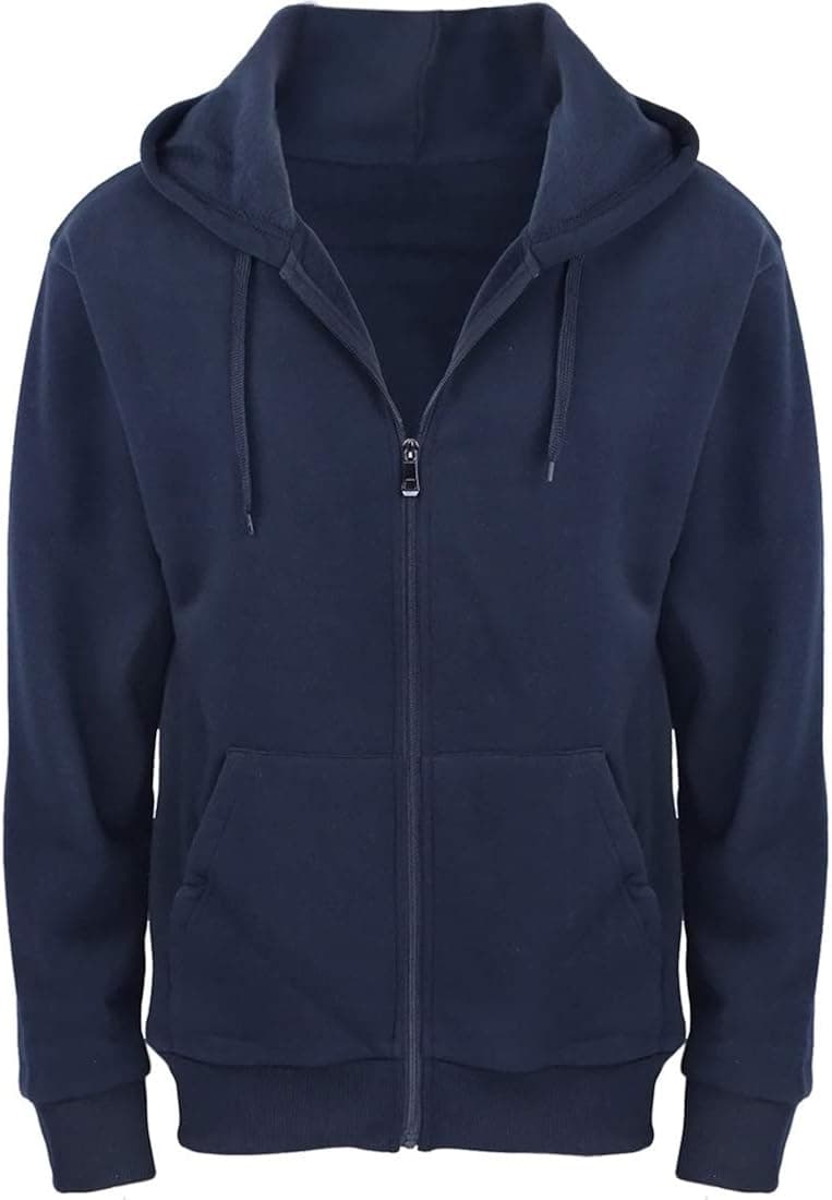 Fleece Hoodies for Men Zipper Lightweight Spring Long Sleeve Active Mens Jackets Sports Full Zip Sweatshirts