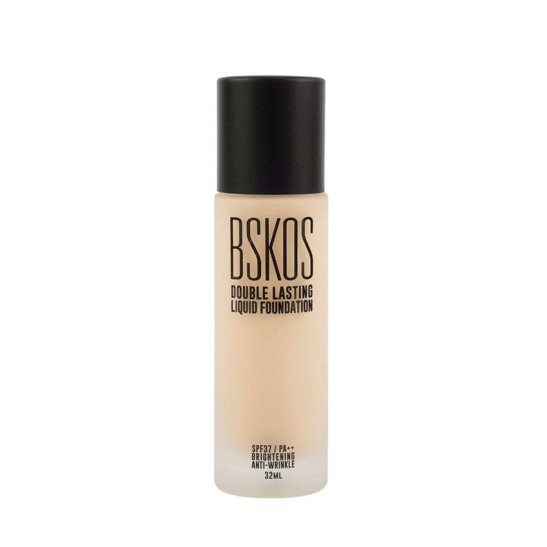 BSKOS Liquid Foundation, Hydrating, Glow Radiant, Lightweight Flawless Full Coverage Foundation, Firming and Lifting Makeup with High UV Protection SPF 38 Oil Control, Double Lasting Natural Cover-up Cream for All Skin Types-1 Fl Oz (Natural #20)