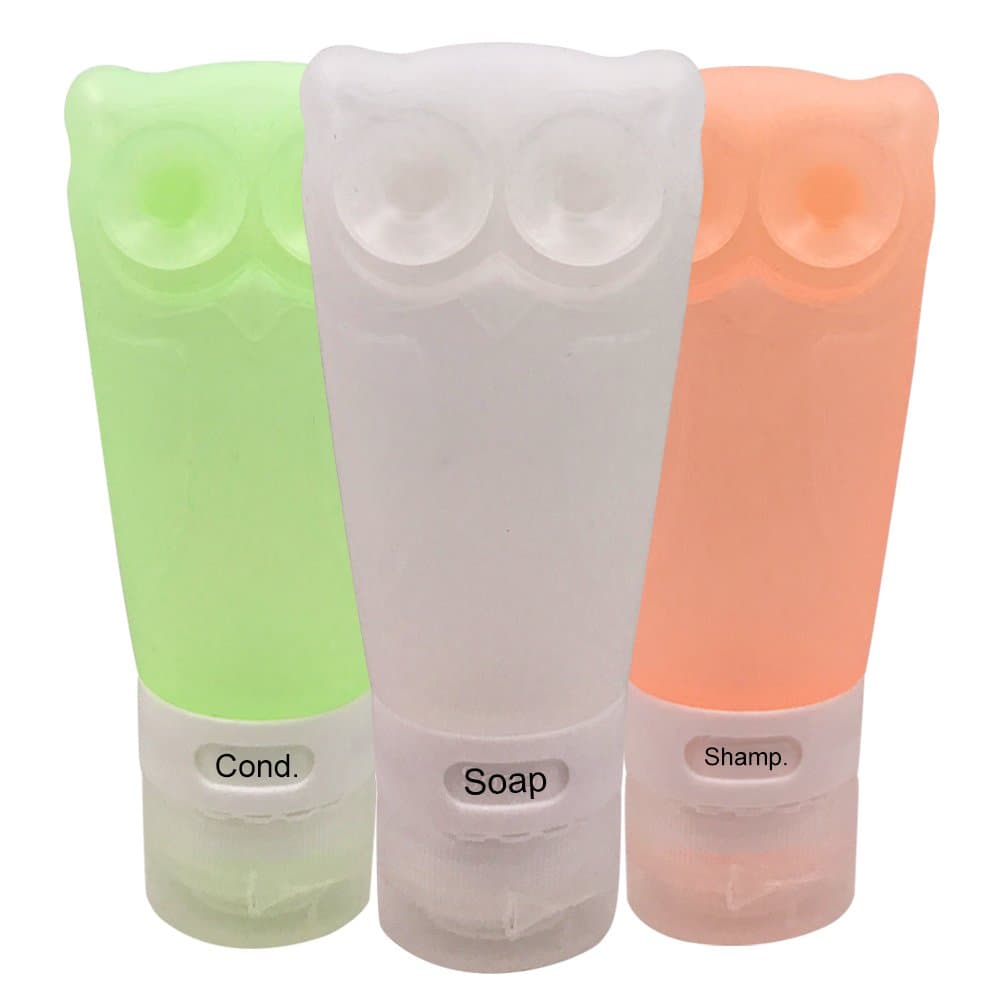 3 Kit Leak Proof Travel Bottles Set for Liquids, Soft Portable TSA Approved Silicone Cosmetic Travel Bottles for Shampoo, Lotion, Soap, Conditioner, Toiletries (2.8oz/83ml)