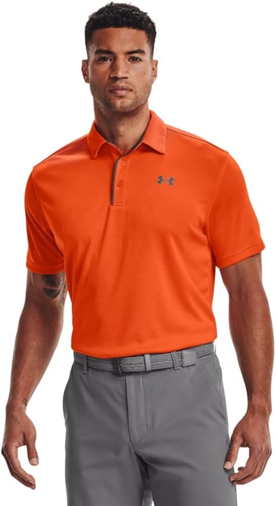 Under Armour Men's Tech Golf Polo , Team Orange (800)/Graphite , XX-Large Tall