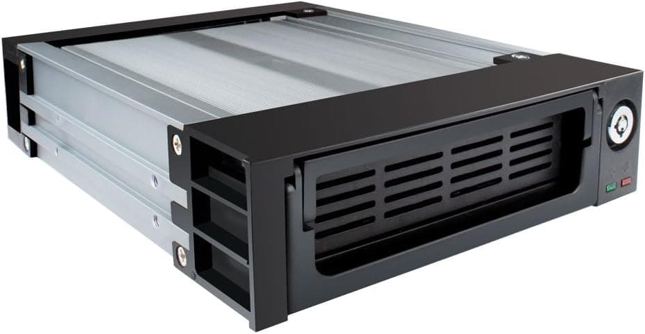 Kingwin Aluminum Single Bay Hot Swap Mobile Rack for 3.5” SSD/HDD, Internal SATA Hard Drive Backplane Enclosure W/ Fan, Support SATA I/II/III & SAS I/II 6Gbps and [Optimized for 3.5” SSD/HDD]