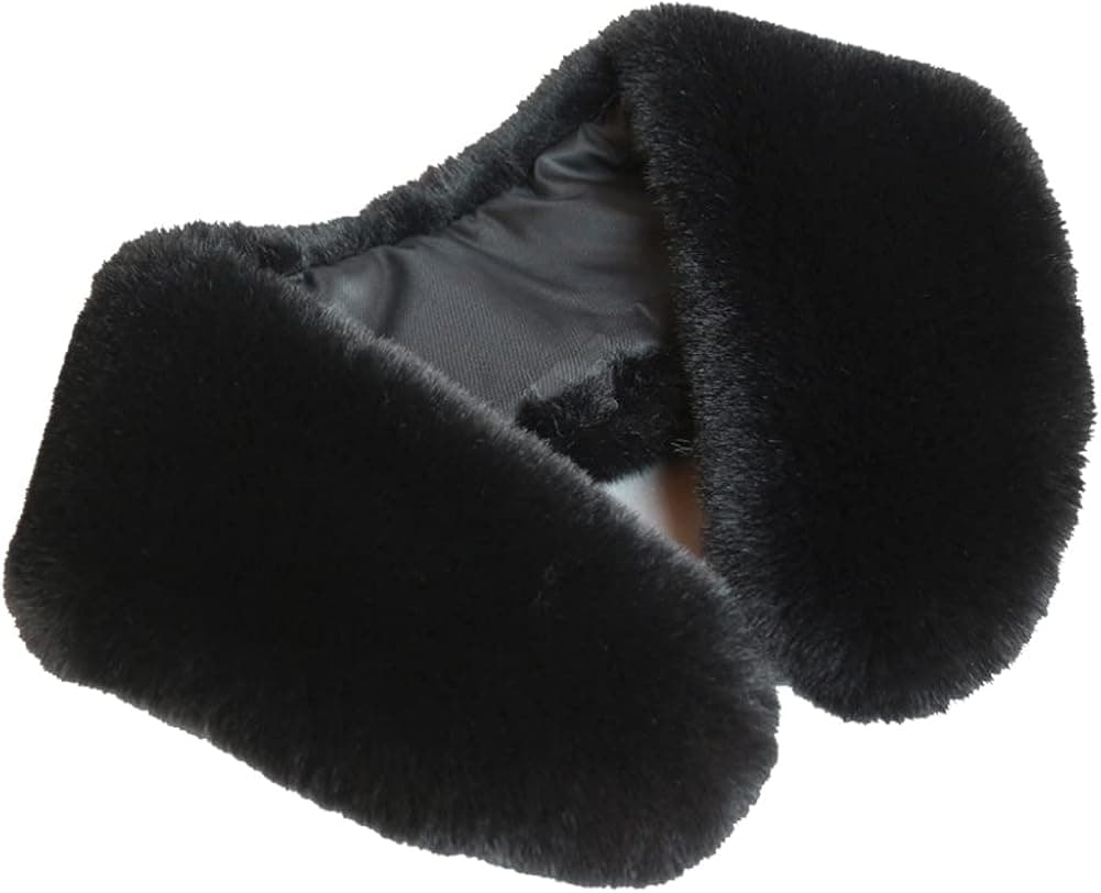 Joyci Fashion Faux Rabbit Fur Collar Shawl Wrap Stole Fake Collar Coat Accessory