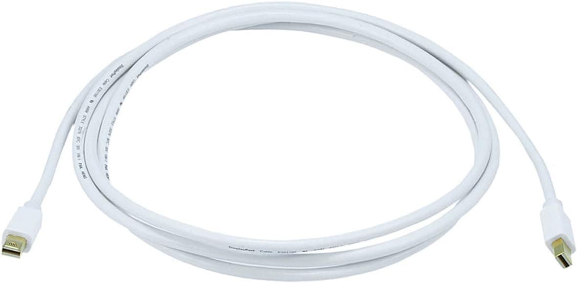 Monoprice 6ft 32AWG Mini DisplayPort Cable - White