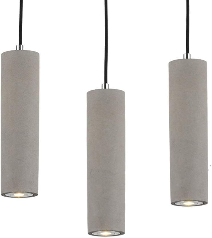 Hanging Pendant Lights LED Lighting lamp Kitchen Island Ceiling Light Shade Concrete Cement Fixtures Industrial Decor for Dining Room Coffee Club Resturant Bar Living Room (7x25cm / 2.7x9.8 ")