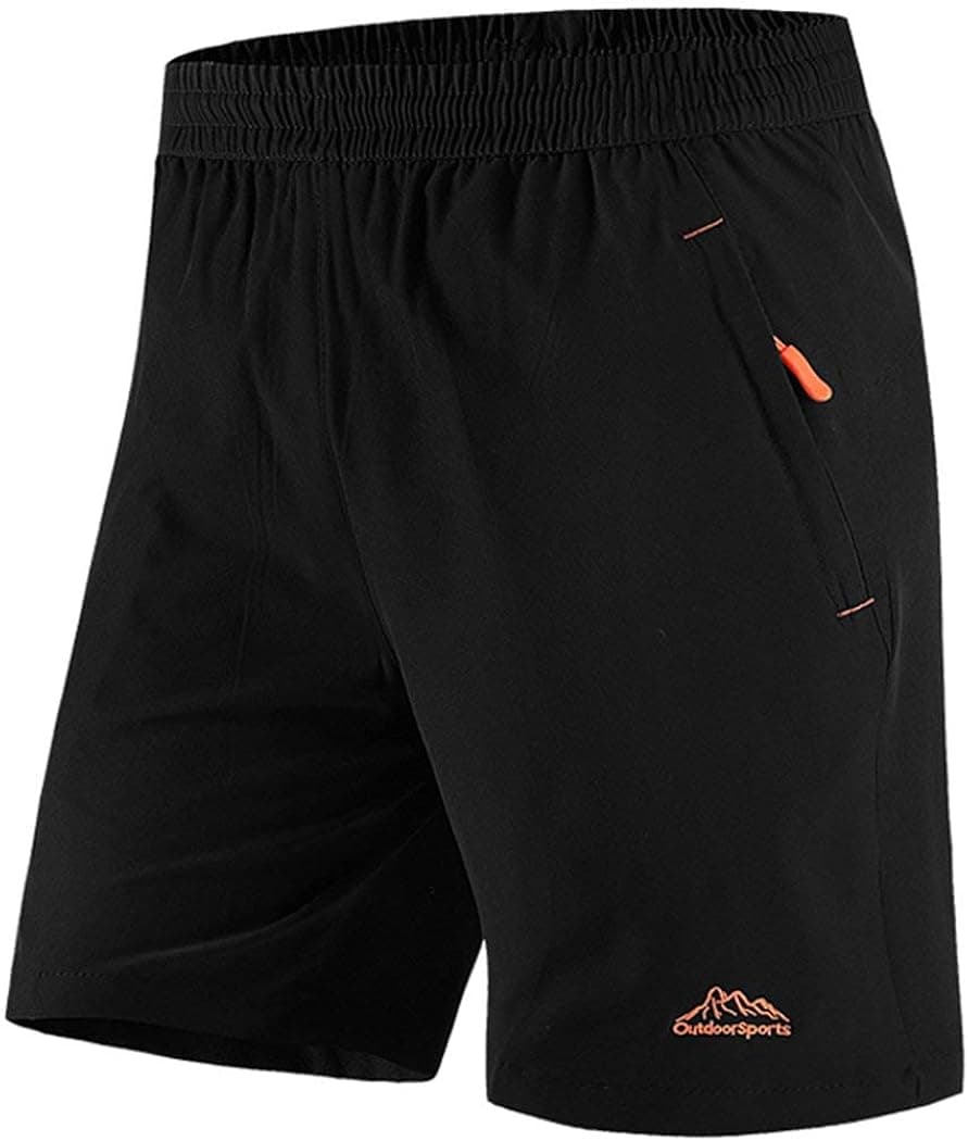 Men's Outdoor Quick Dry Hiking Mountaineering Shorts(Black,2XL) Tag Size: 5XL
