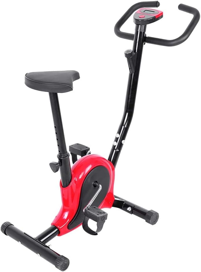 Exercise Bikes Exercise Stationary Bike Workout Spin Bike Cardio Cycling Indoor Home Gym Office,Stainless Steel Indoor Exercise Cycling Bicycle With LCD Monitor and Comfortable Seat Cushion