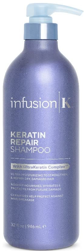 Infusion K Intense Repair Conditioner with Rosehip & UltraKeratin Complex - Moisturizes & Strengthens | Repair Dry Damaged Weak Hair | Color Safe, Paraben, Cruelty, & Sulfate Free | USA Made (32 oz)