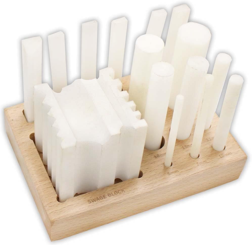 Hawk 15 Piece Polypropylene Swage Block Set with Wooden Stand - TJ9878-PP