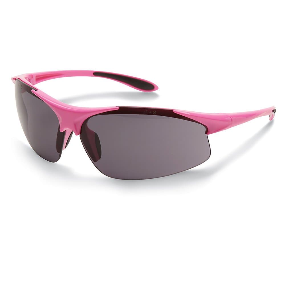 ERB 18619 Ella Safety Glasses, Pink Frames/Smoke Lens