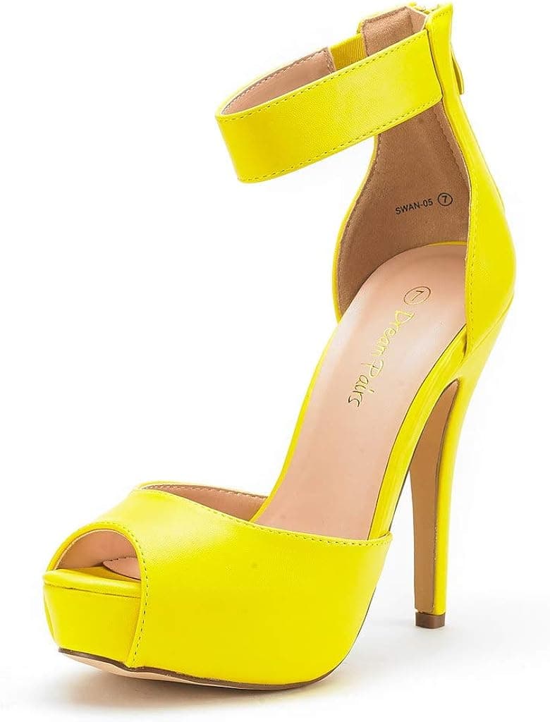 DREAM PAIRS Women's Swan-05 High Heel Platform Dress Pump Shoes