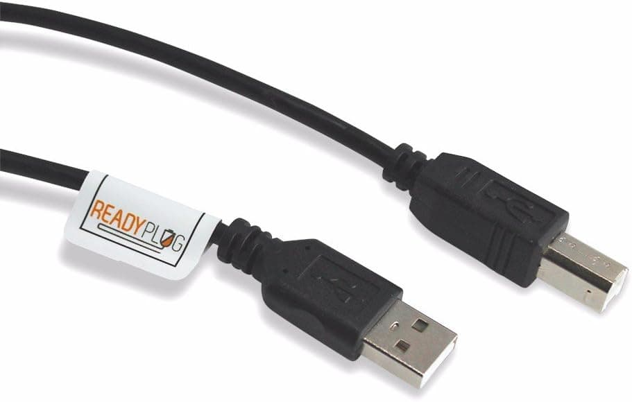 ReadyPlug USB Cable Compatible with HP Deskjet 3050 j610 Series Printer (1 Foot, Black)