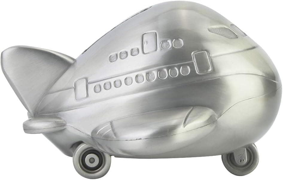 Metal Air Plane Shape Piggy Bank Coin Bank Savings Money Box Coin Saving Pot Kids' Money Banks Gifts for Home Decor Birthday