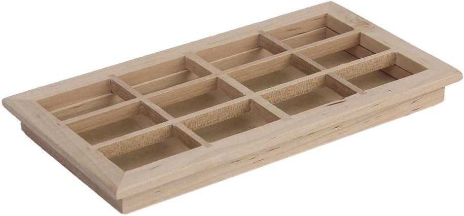 TOOGOO(R) Wooden Traditional 12-pane Window Frame 1:12 Scale Dollhouse Miniature