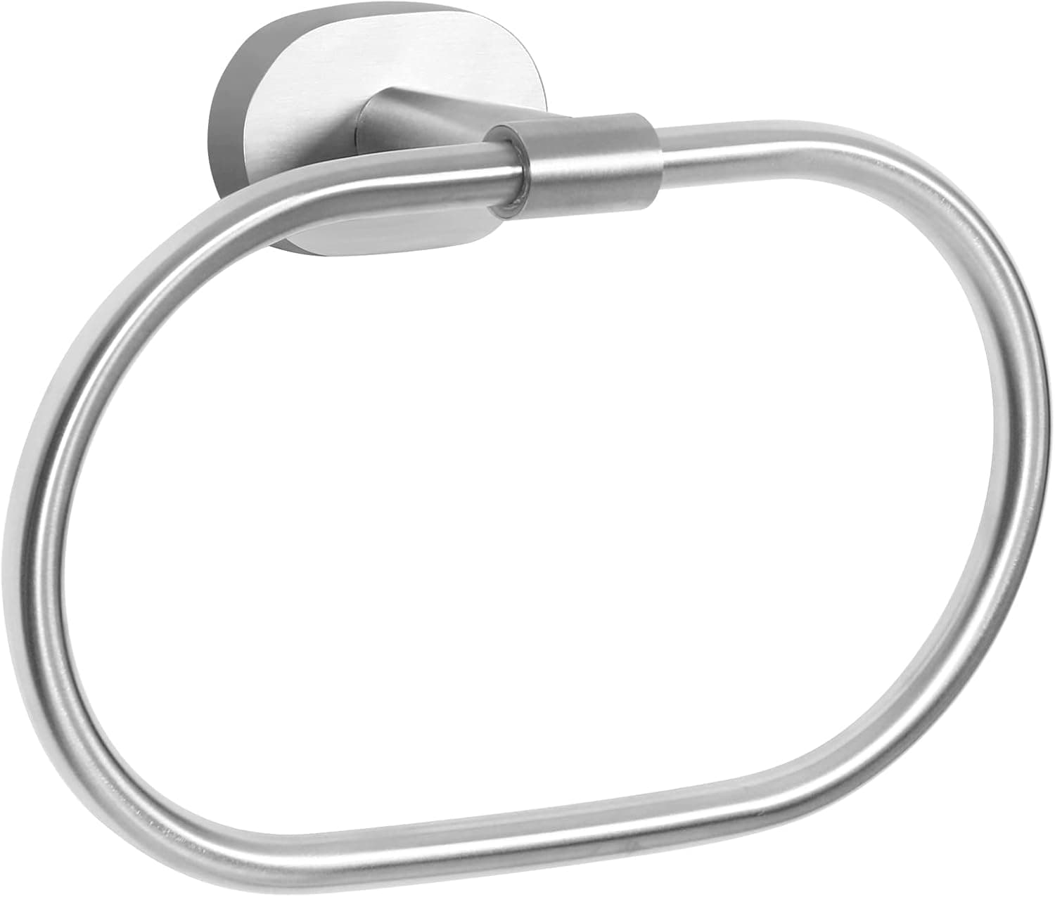 HouseAid Oval Towel Holder for Bathroom, Stainless Steel Towel Ring, Modern Bathroom Hand Towel Rack, Wall Mounted, Brushed Nickel