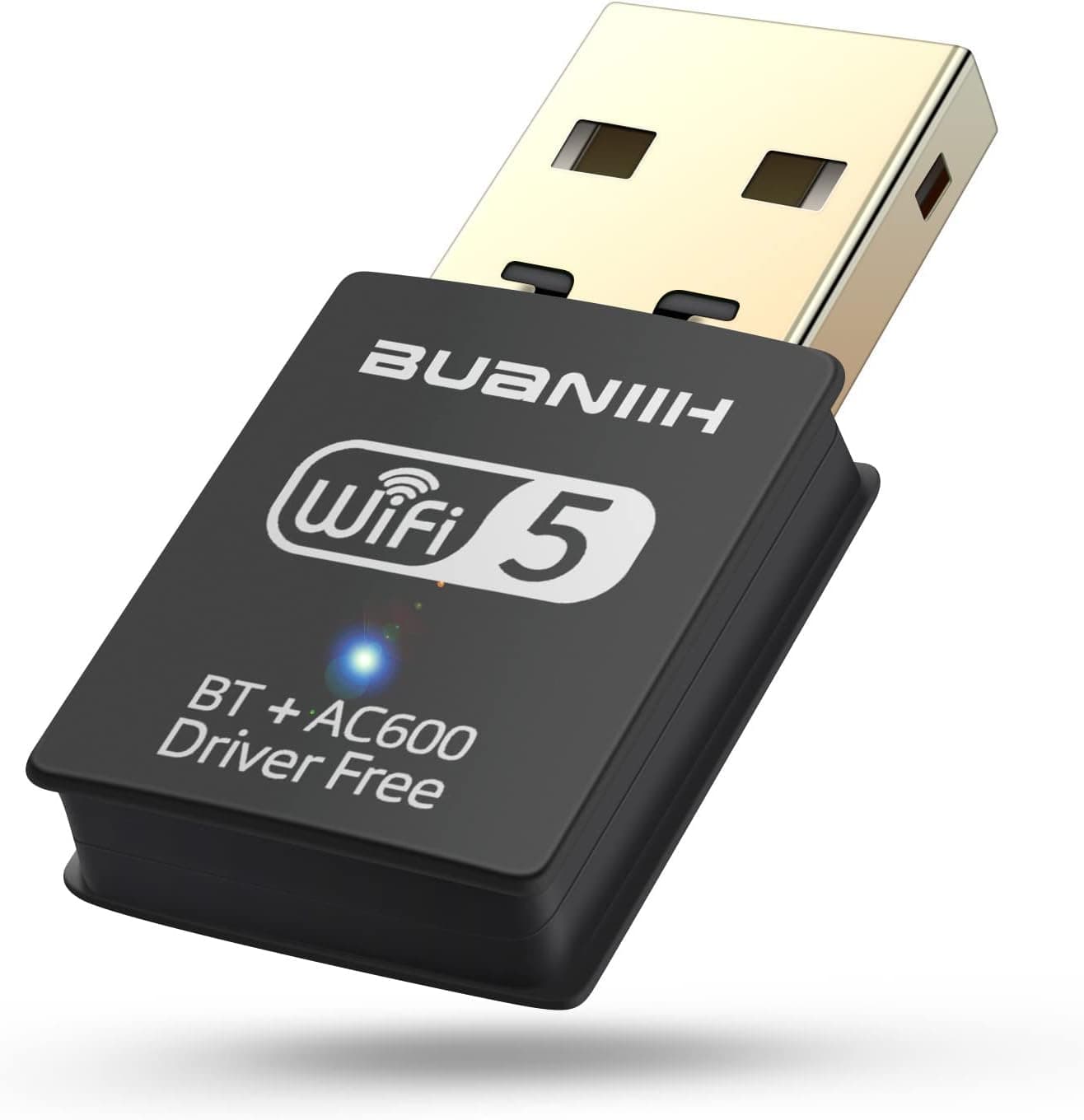Bluetooth USB WiFi Adapter 2 in 1,Bluetooth Wireless External Receiver,600Mbps 2.4/5.8Ghz Dual Band Wireless Network,Plug and Play, for PC/Laptop/Desktop,Support Win7/8/8.1/10/Win 11