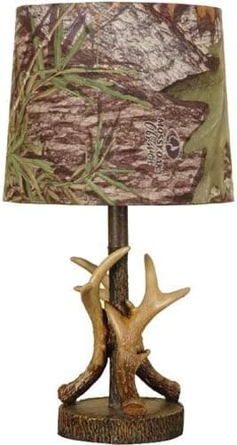 Mossy Oak Deer Antler Accent Lamp, Dark Woodtone