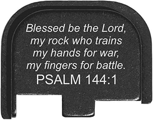 Molon Labe Rear Cover Plate for Glock 42 Pistol - PSALM 144:1