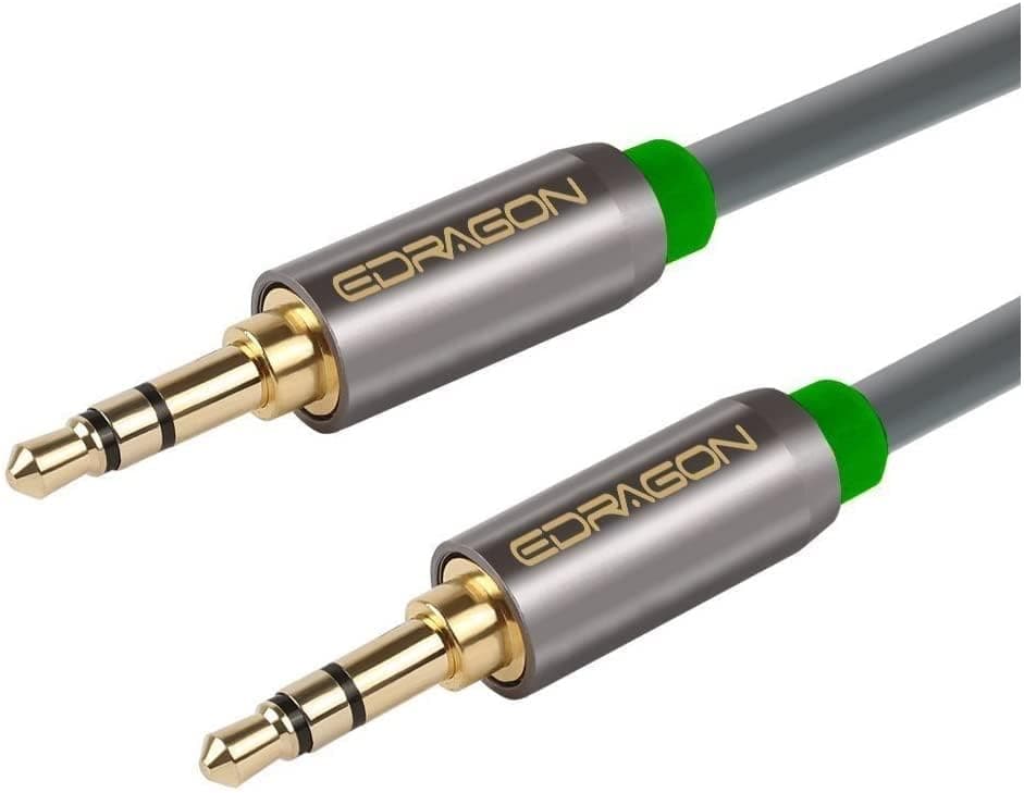 3.5mm Aux Cable 50 Feet (15 Meters) 3.5mm Male to Male Stereo Audio Cable 50ft (15M) for Car, Stereo, iPhone, Smartphone or Any Audio Device ED84156 (2 Pack)
