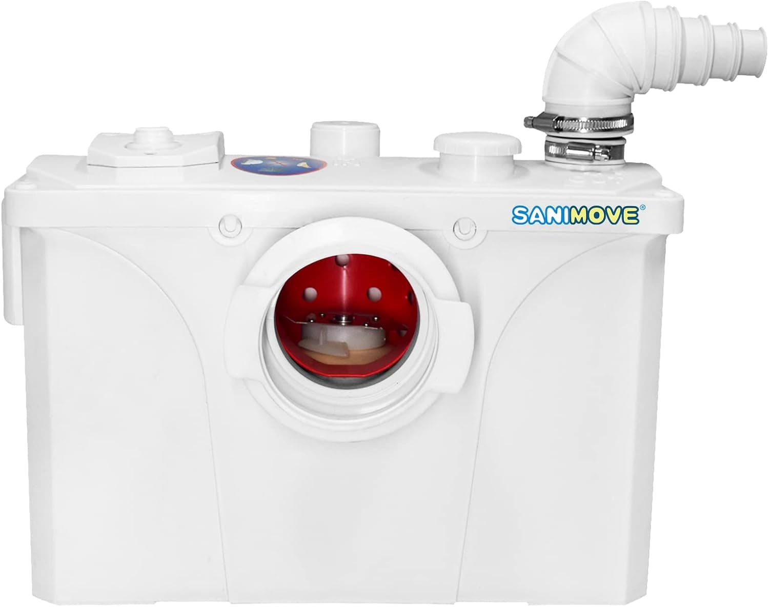 Sanimove 700W Macerator Pump for Macerating Toilet Upflush Toilet System Macerator Sewerage Pump with 4 Water Inlets for Toilet Kitchen Sink Darin Laundry Machine Disposal Macerating Toilet