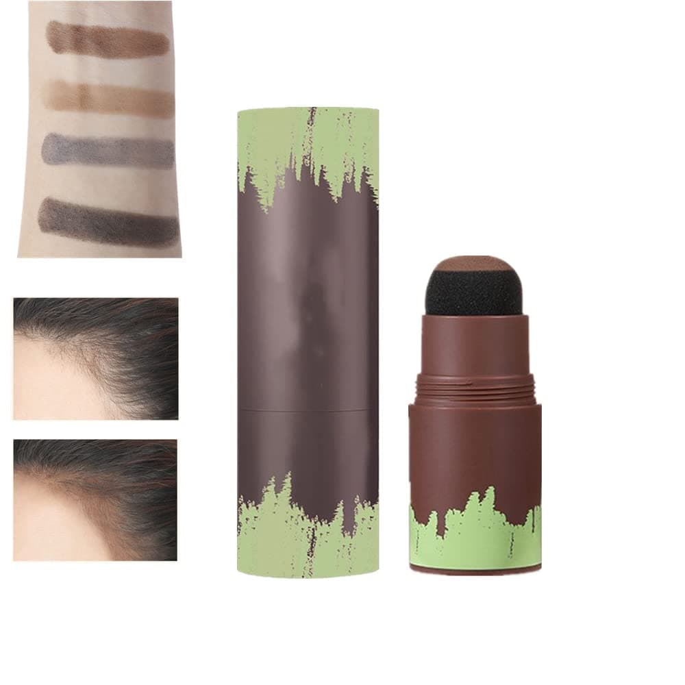 2022 New 4 Colors Hair Shading Sponge Pen Natural Shade Hairline Powder Hairline Shadow Powder Stick Waterproof Hair Root Concealer For Thinning Hair Root Touch-Up (1Pc, Light Brown)