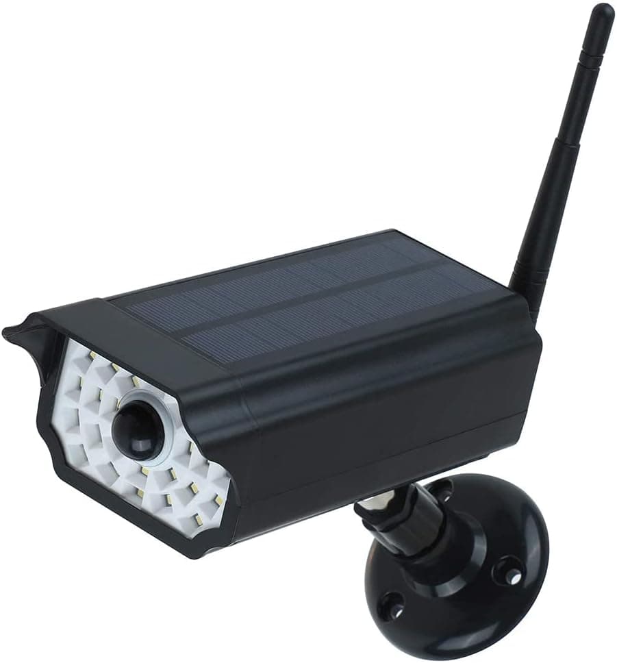 INDARUN Outdoor Solar Spotlight with Motion Sensor, LED Security Camera Style Light, 500LM IP65 Waterproof Adjustable Rotatable 3 Modes Lights for Garage, Garden, Farm, Yard, Porch