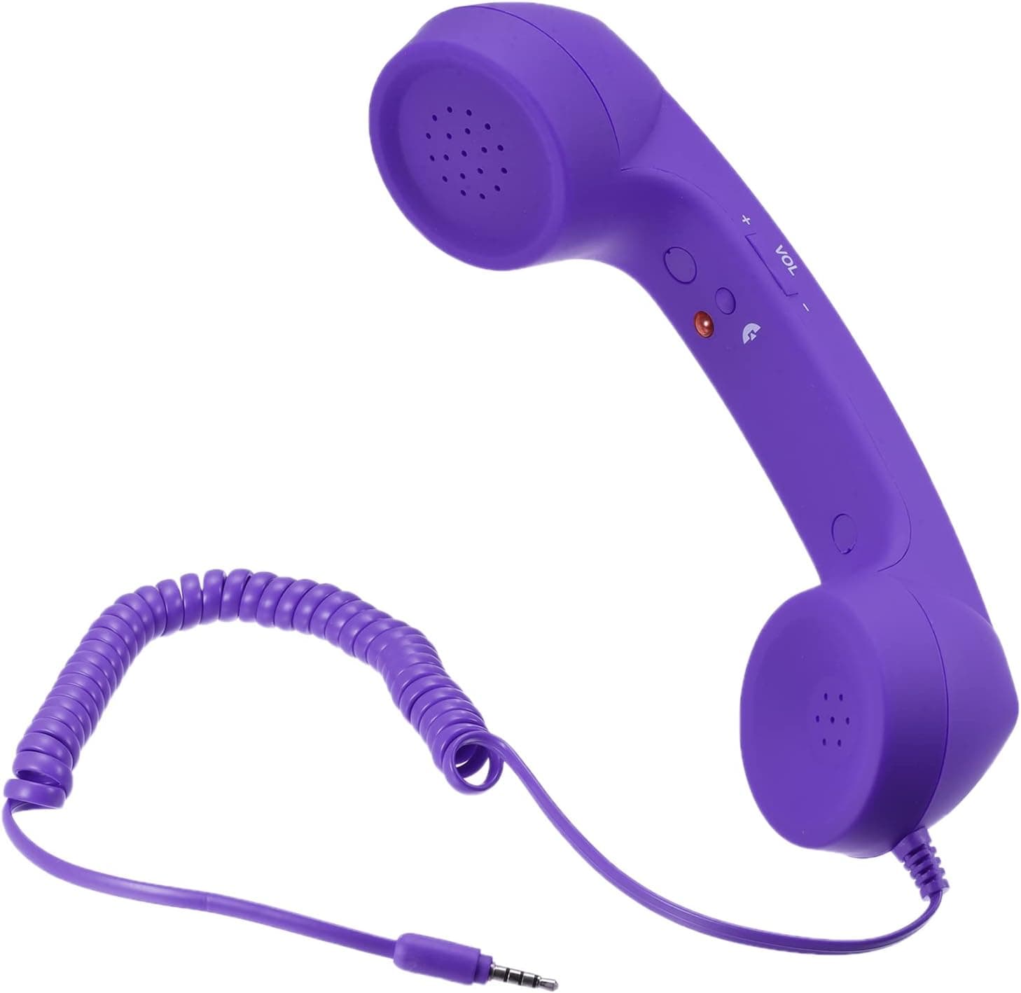 MECCANIXITY 3.5mm Retro Telephone Handset Telephone Receiver for Microphone Speaker Purple