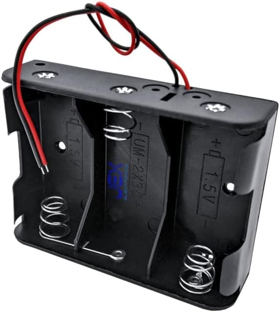 Jex Electronics Three/3X C DIY Battery Holder Case Box Base 4.5V/3.6V Volt with Bare Wire Ends