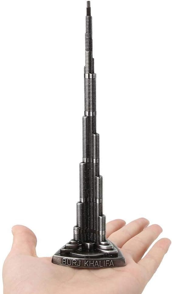 Lantro JS Burj Khalifa Tower, Plating Dubai Tower Model, Vintage Design for Bedroom Cafe Home Bar