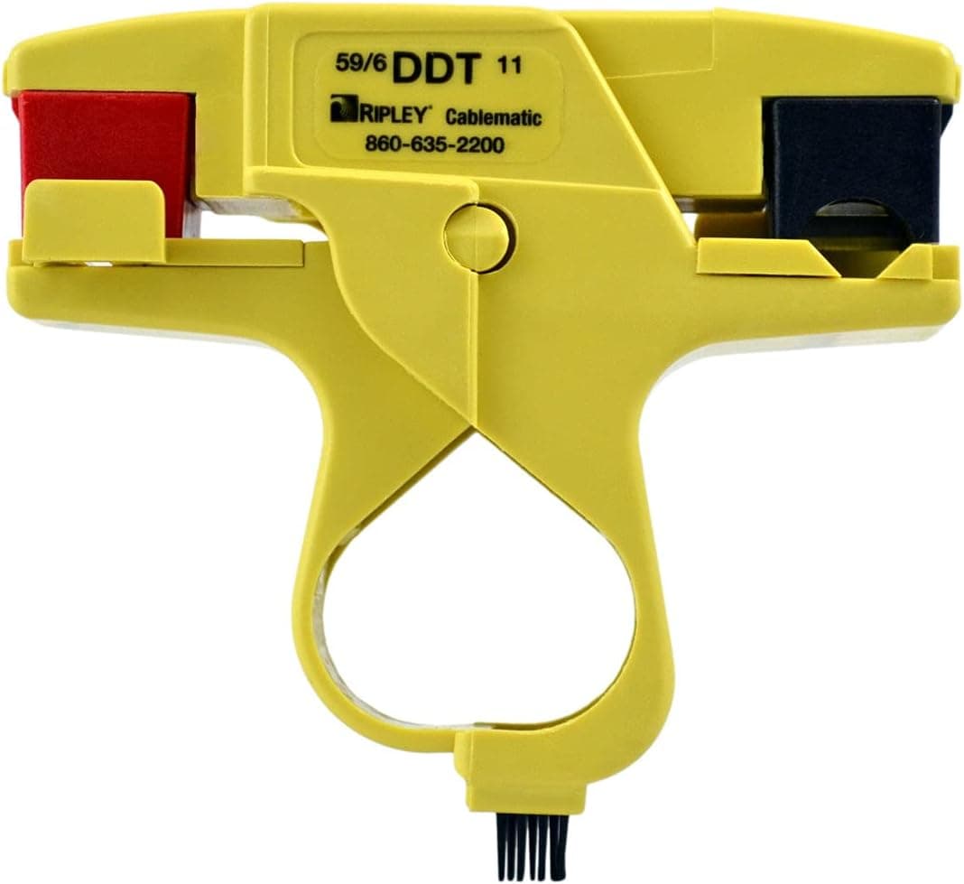 Cablematic 38590 DDT 596/11 Dual Drop Cable Stripper for Professional Technicians, Electricians, and Installers, Easily Portable Tool, 2 Ounces