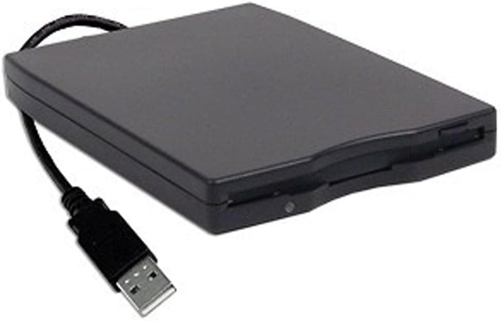 niceeshop Black 3.5 Inch 1.44MB USB 2.0 Portable External Floppy Disk Drive for Laptop Desktop
