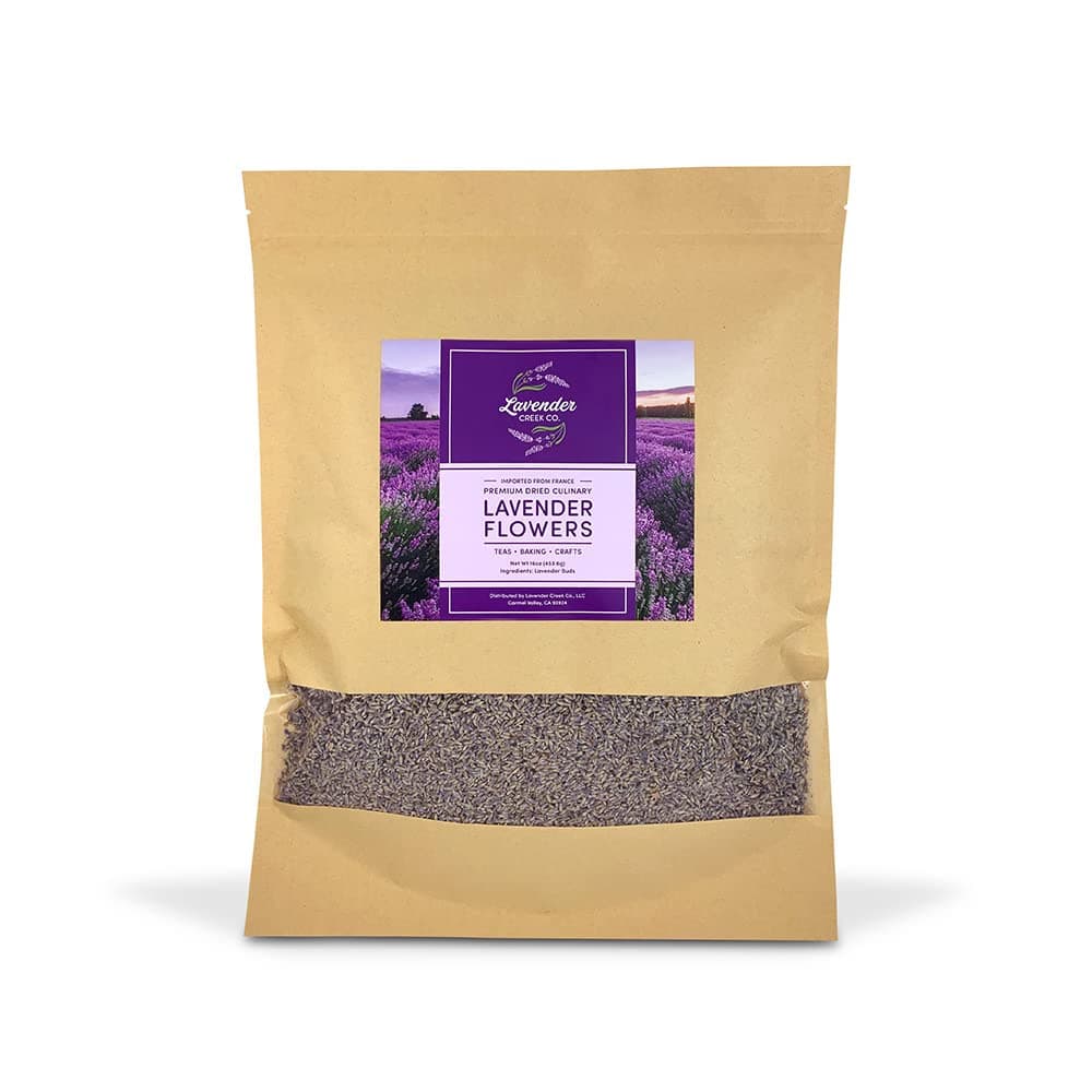 Dried Lavender Flower Buds - A Culinary Food Grade Herb Perfect for Baking, Loose Leaf Tea, Potpourri Bags, & Bath Bombs (Gluten Free, Vegan, Raw) - 1 Lbs Bag - - US Veteran and Woman Owned Business