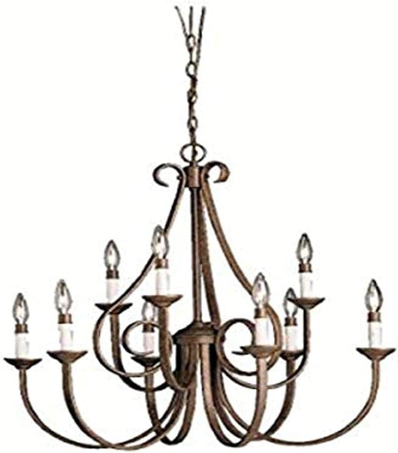 Kichler Dover 29" 9 Light 2 Tier Chandelier in Tannery Bronze