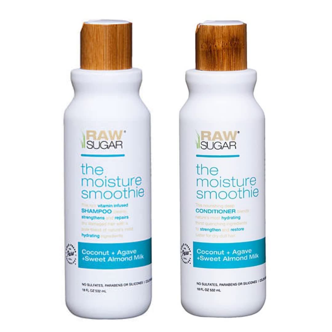 Raw Sugar Coconut + Raw Honey + Sweet Almond Milk Shampoo & Conditioner Set of 2 (Each 18 FL OZ) (Single Pack)