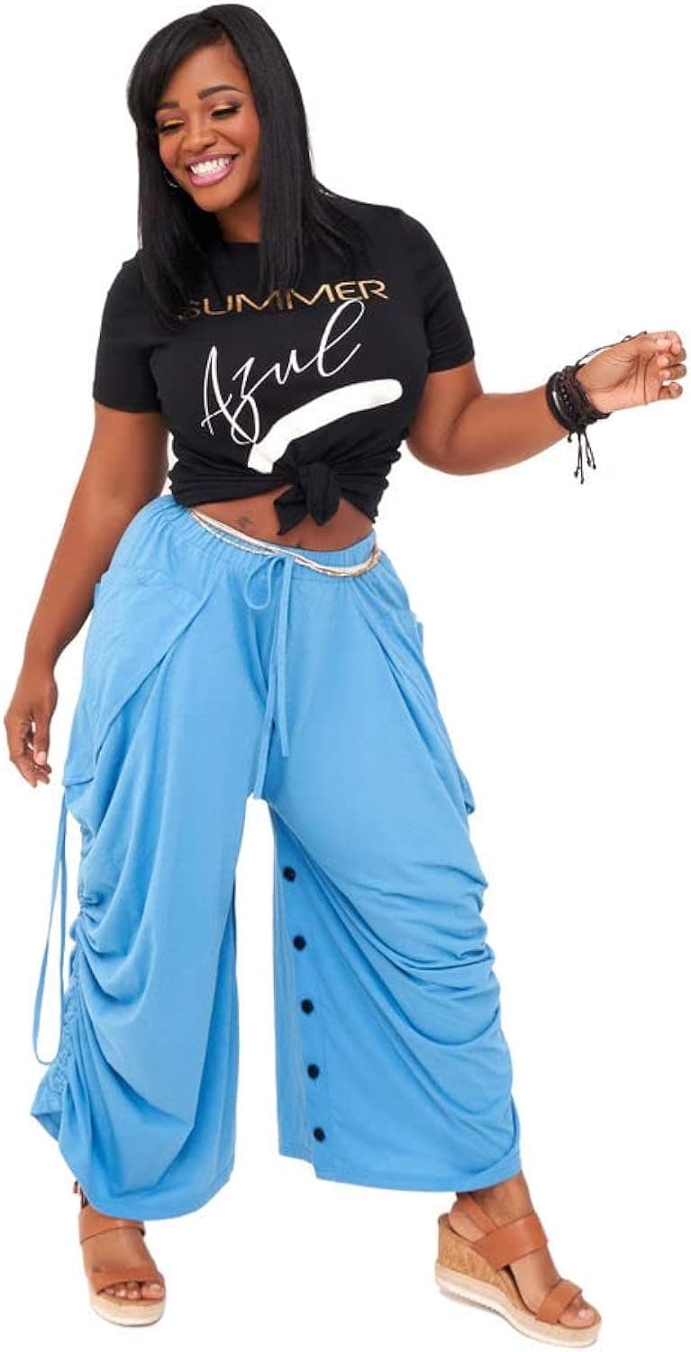 Azul Classic Women's Genie Pants by Summer Azul (Azul Classics) (Blue), One Size