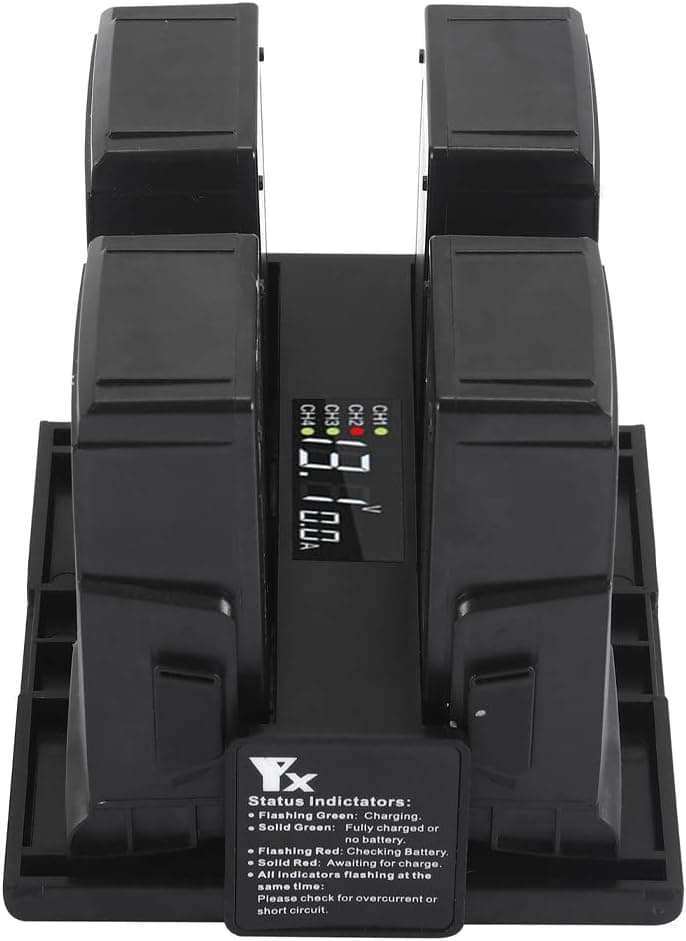 Hanatora 4 in 1 Foldable Multiple Battery Charging Hub for DJI Mavic Air Drone,Intelligent Charger with Charge Indicator LCD Display,Portable Accessories