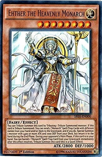 Yu-Gi-Oh! - Ehther the Heavenly Monarch (SR01-EN000) - Structure Deck: Emperor of Darkness - Edition - Ultra Rare