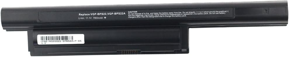 Bay Valley Parts 9-Cell 11.1V 7800mAh New Replacement Laptop Battery for Sony:VGP-BPS22,VGP-BPS22A Sony:VAIO VPC-EB3AFJ,VAIO VPC-EB3AGG/BI,VAIO VPC-EB3AGJ,VAIO VPC-EB3AGJA,VAIO VPC-EB3AGJB