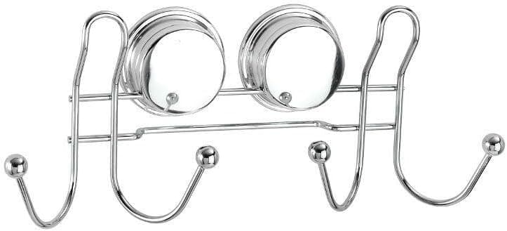 Croydex QM389141YW Stick 'N' Lock Plus 4 Robe Hook, Chrome