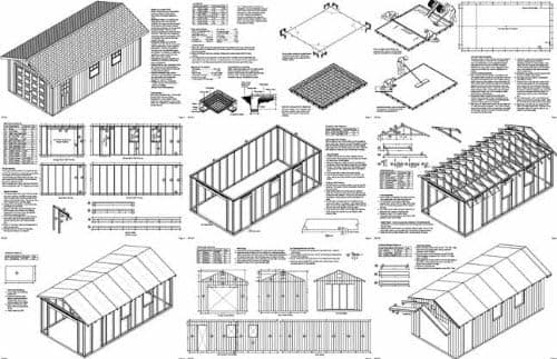 12' X 24' Car Garage Project Plans -Design #51224