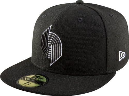 NBA Portland Trail Blazers Hardwood Classics Basic Black and White 59Fifty Cap