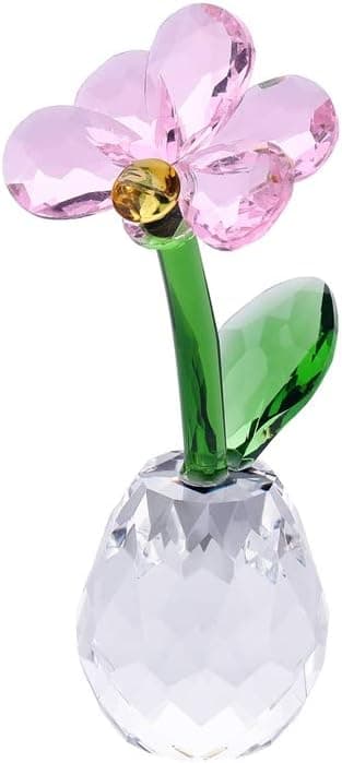 THREE FISH CRYSTAL Flower Dreams Butterfly Orchid ,Crystal Butterfly Orchid Figurine Ornament Paperweight Home Office Decor.