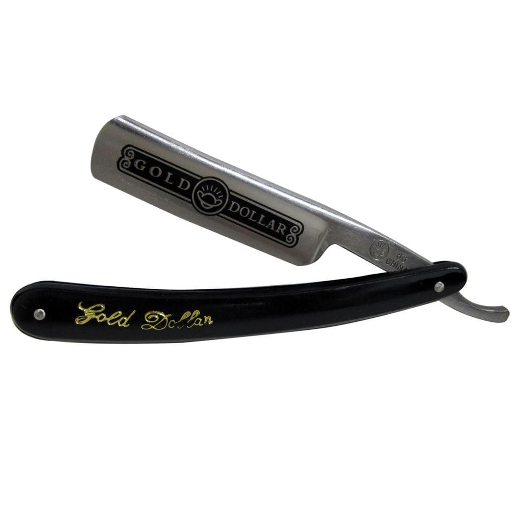 Personal Men's Straight Edge Sharp Shaving Razor Stainless Steel 3" Blade Black Handle